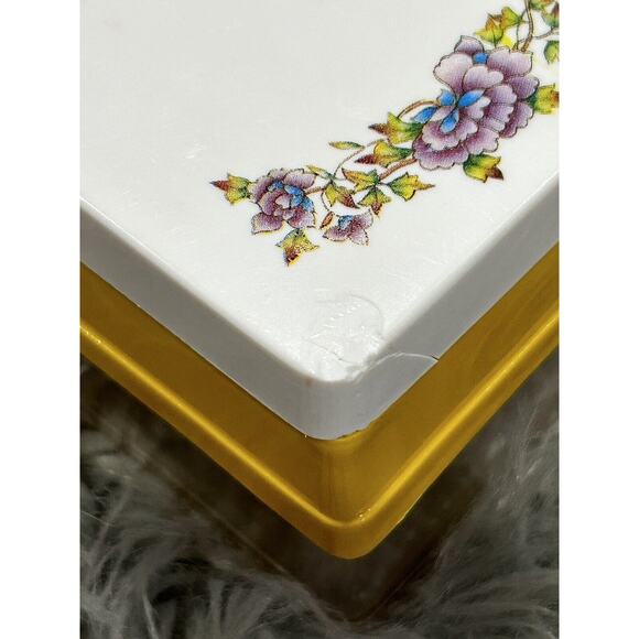 Vintage Palman Thread Box- Floral Design And Organizing Compartments/Layered - Picture 4 of 5